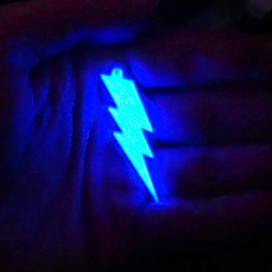 Lightning Bolt Earrings Glow In The Dark