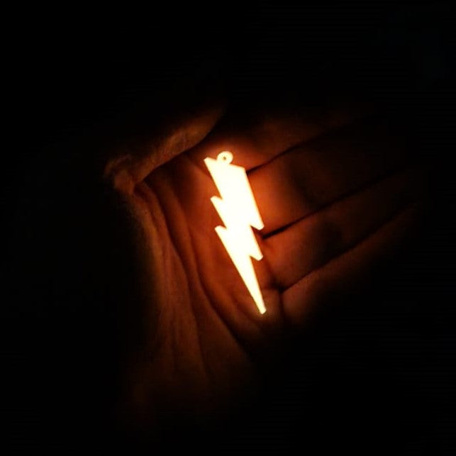 Lightning Bolt Earrings Glow In The Dark