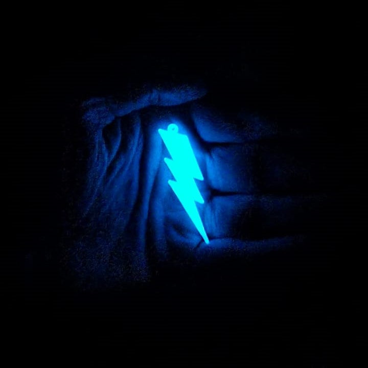 Lightning Bolt Earrings Glow In The Dark