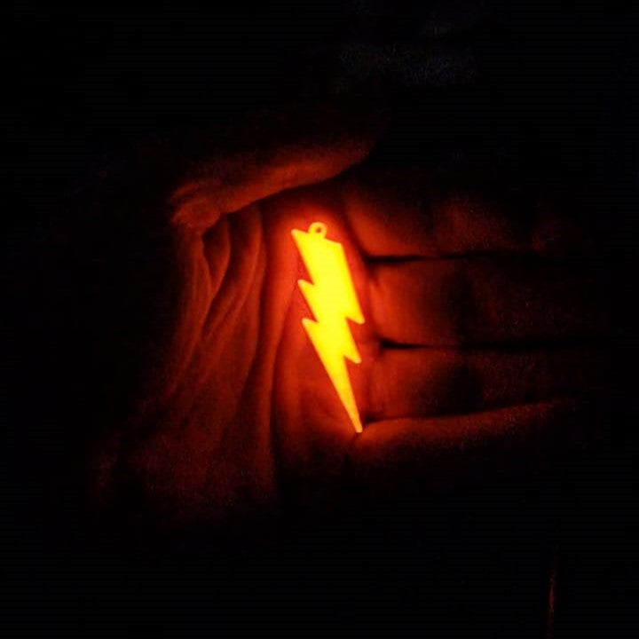 Lightning Bolt Earrings Glow In The Dark
