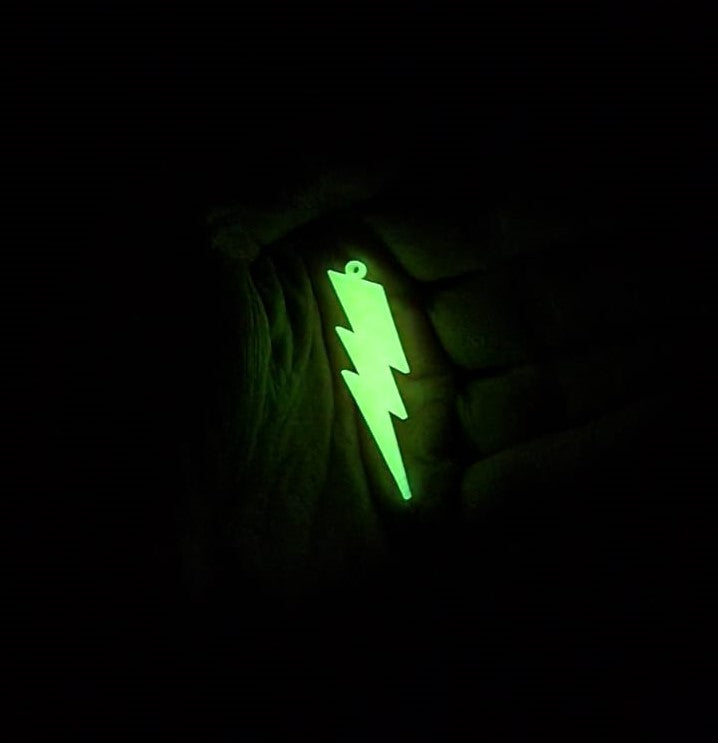 Lightning Bolt Earrings Glow In The Dark